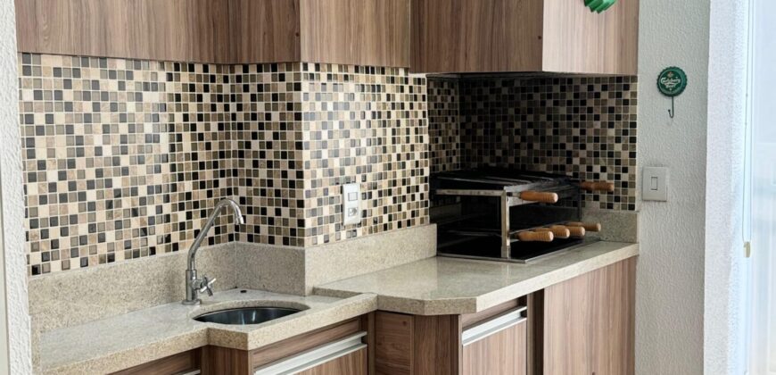 Apartamento pronto com churrasqueira à carvão